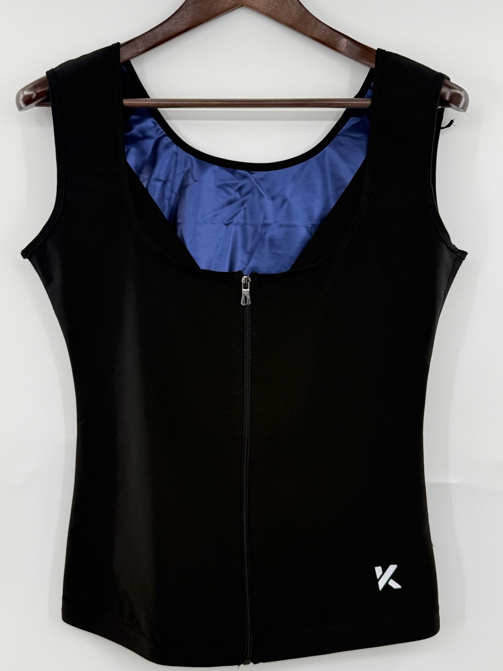 Kewlioo Women 2XL/3XL Zipper Heat Trapping Sauna Sweat Vest Black Blue Workout